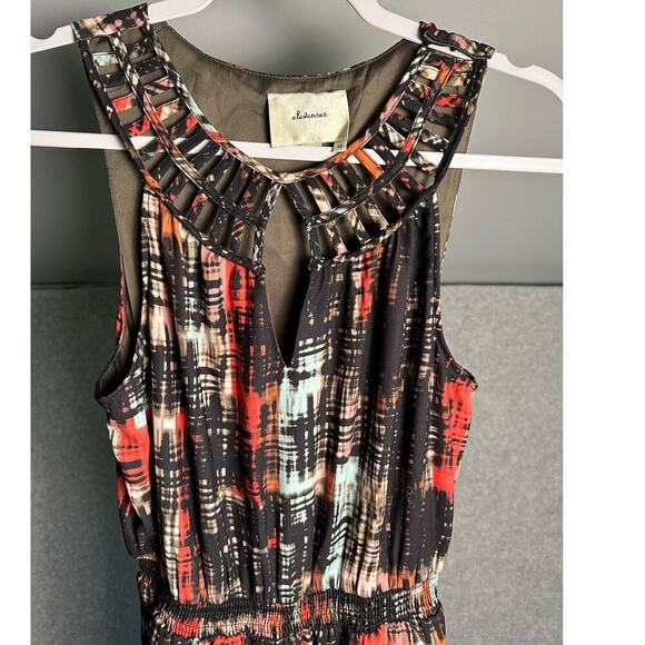 Elevenses Anthropologie‎ | XS | Abstract Wide Leg High Neck Jumpsuit retro mod - Picture 4 of 9